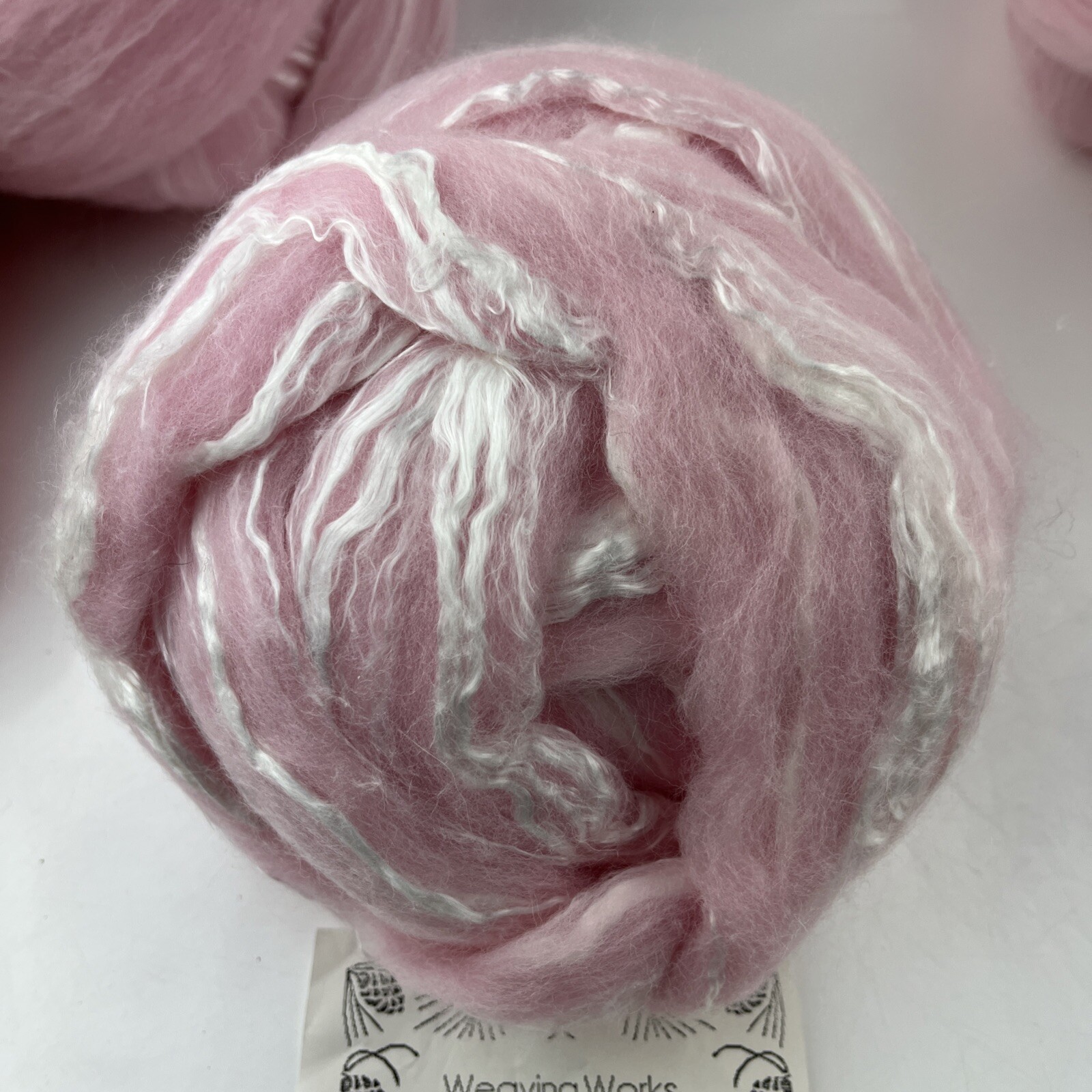 Hand Dyed Superfine Wool Yarn for Handspinning Pink w/ White 8 Oz  Weaving Works
