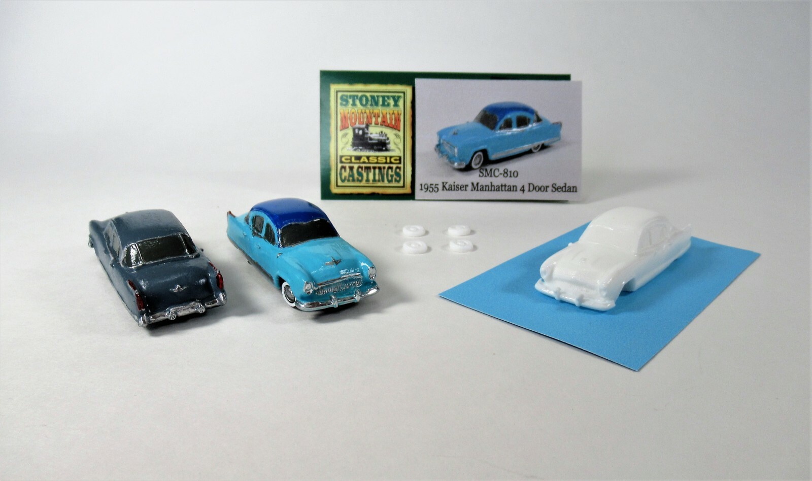 New! SMC-810 1955 Kaiser Manhattan 4 Door Sedan HO-1/87 Scale White Resin Kit