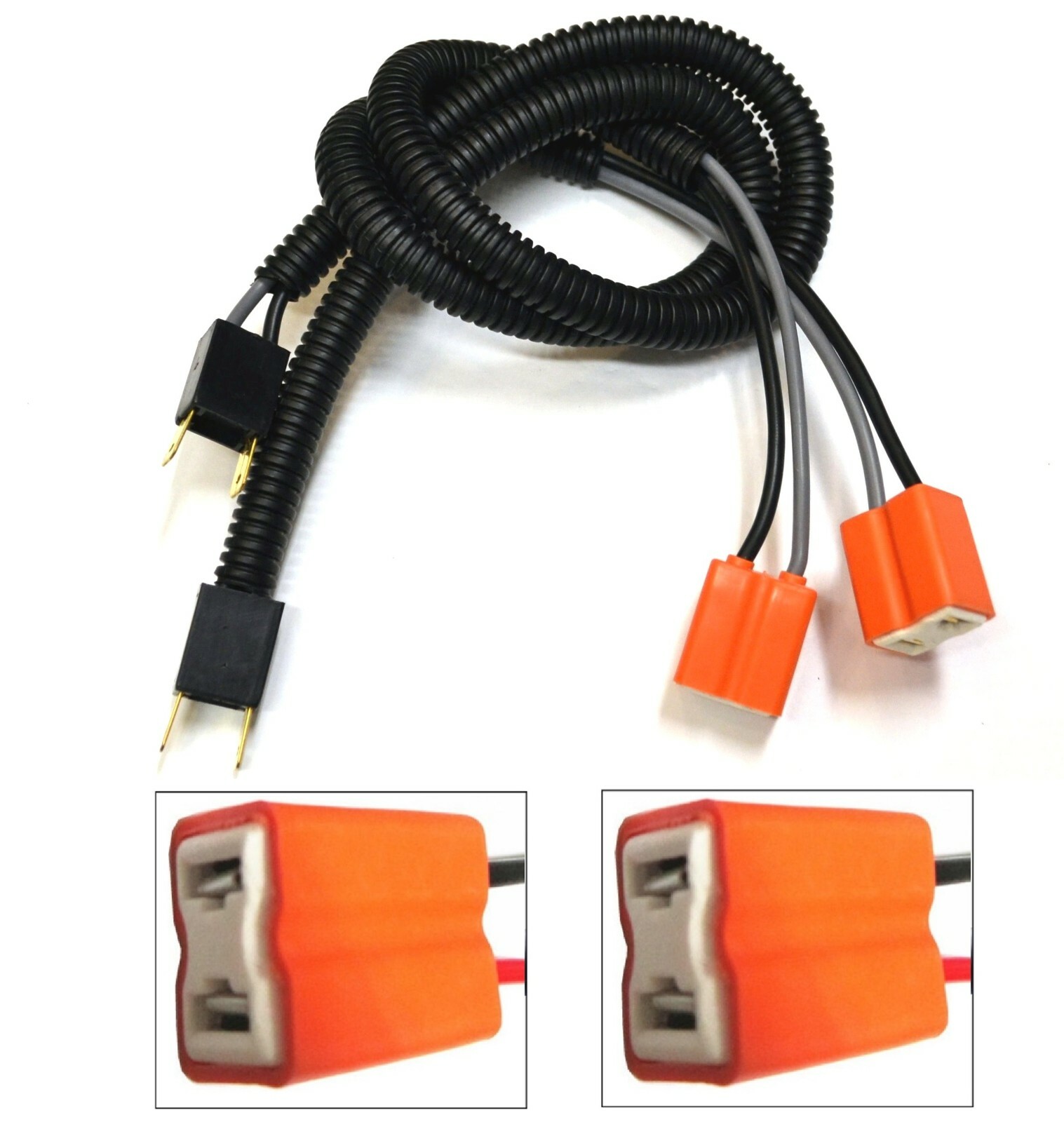 Wire Ceramic Pigtail H7 Two Harness Head Light Low Beam Bulb Female Socket Plug