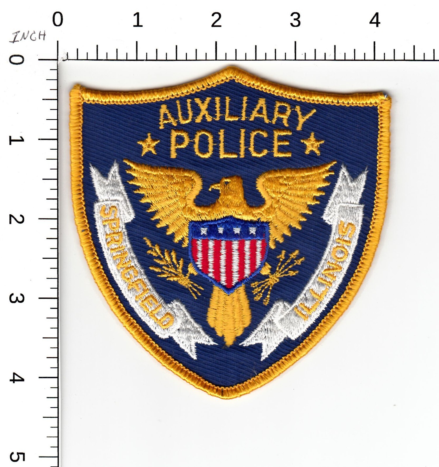 OLD-- AUXILIARY SPRINGFIELD (DISBANDED) ILLINOIS POLICE COLLECTIBLE PATCH