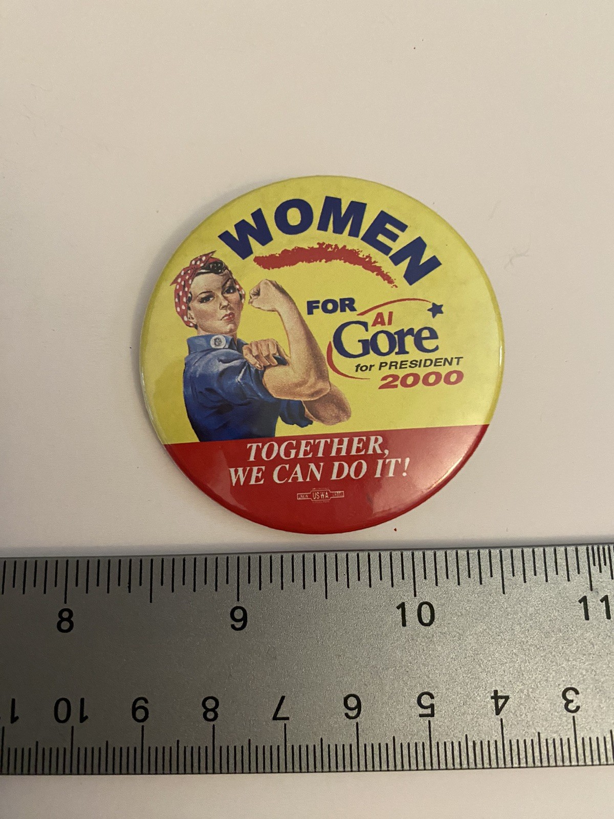 Women For Al Gore 2000 Pin Back Button P112