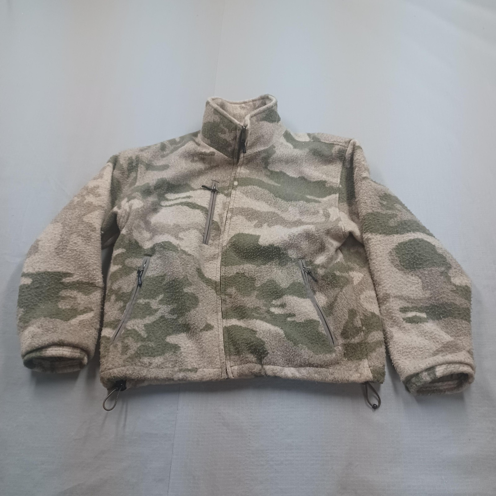 Cabelas Fleece Jacket Mens Medium Reg Wooltimate Camouflage Thermal Wool Blend