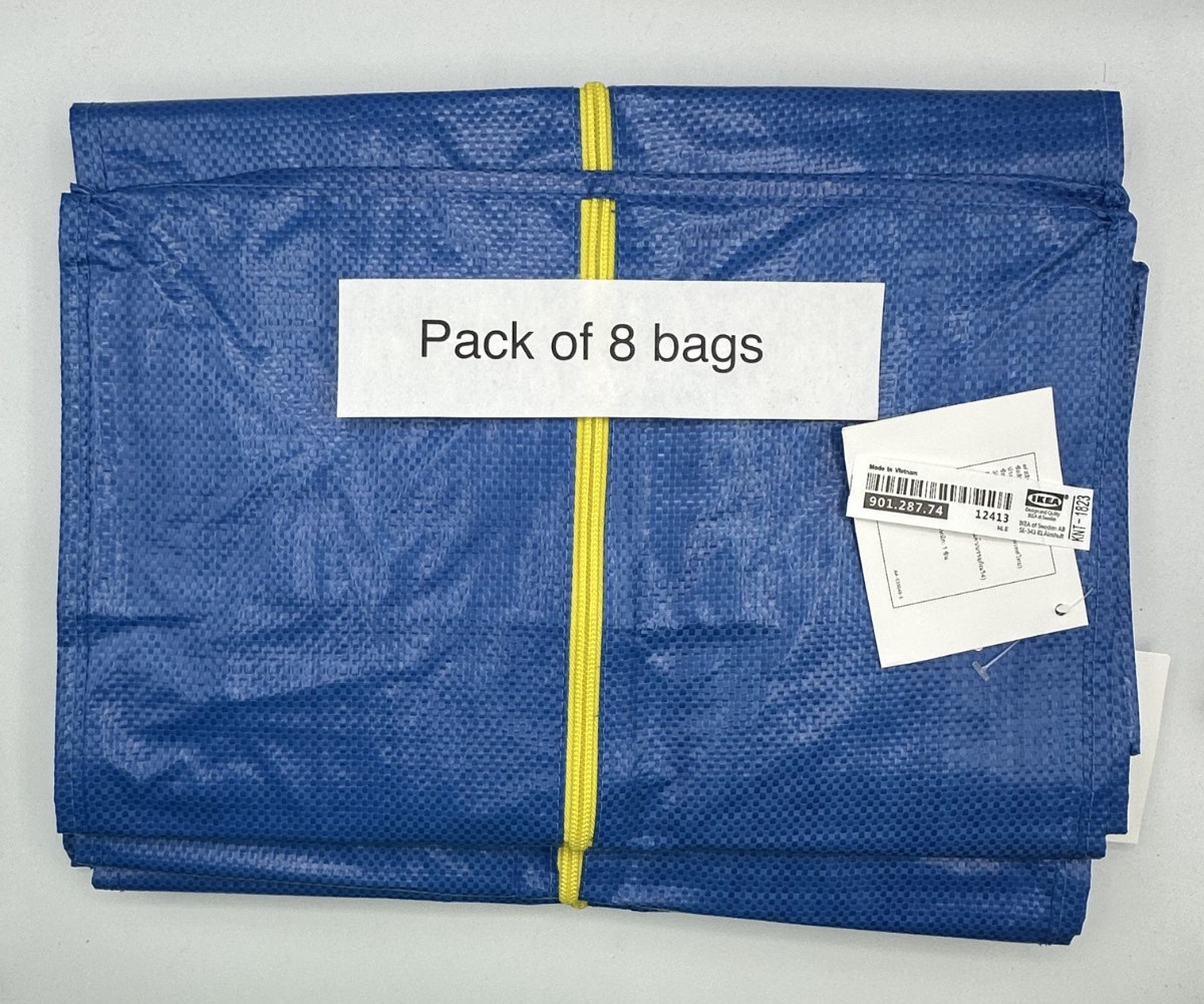 Ikea Storage Bag, Laundry - Blue -- SET of 8 NEW! Free shipping