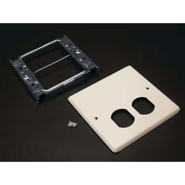 Wiremold Duplex Two Gang Cover Fitting,Gray,Steel G4047BX Wiremold G4047BX