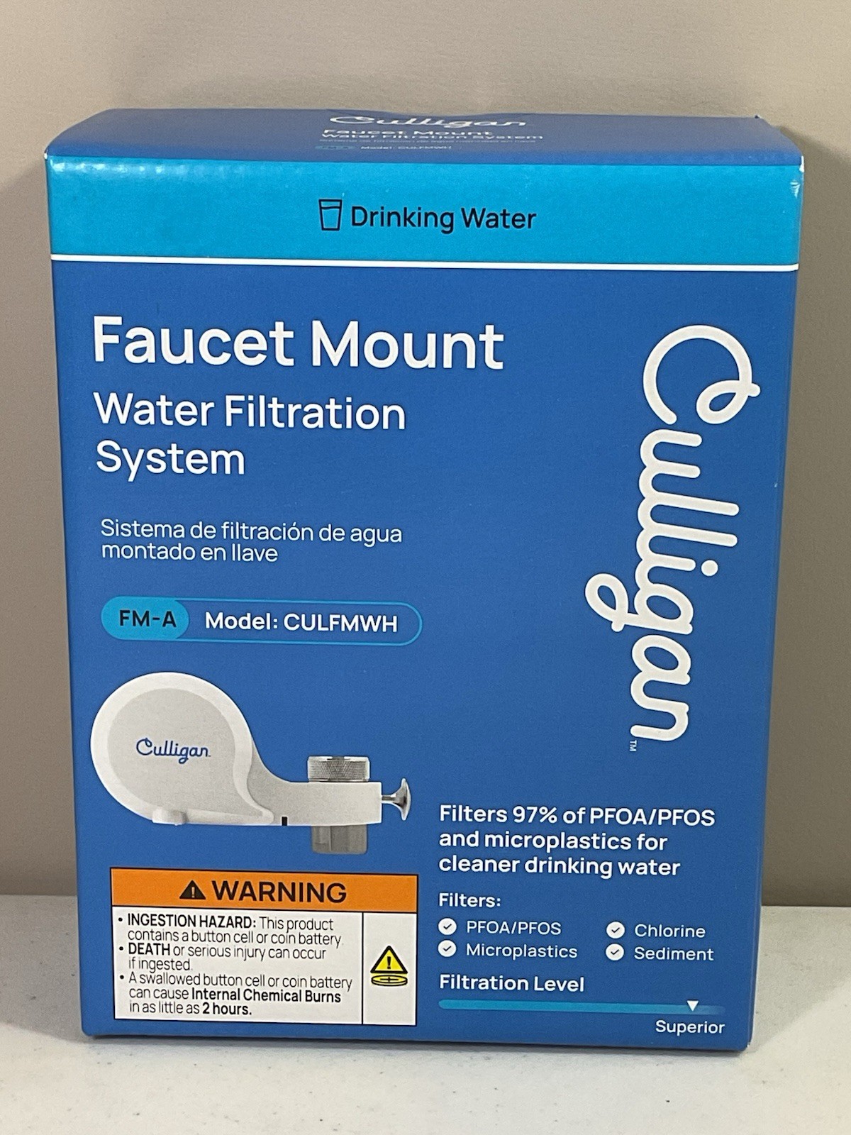 Culligan Faucet Mount Water Filtration System For Sink - CULFMWH - Free shipping