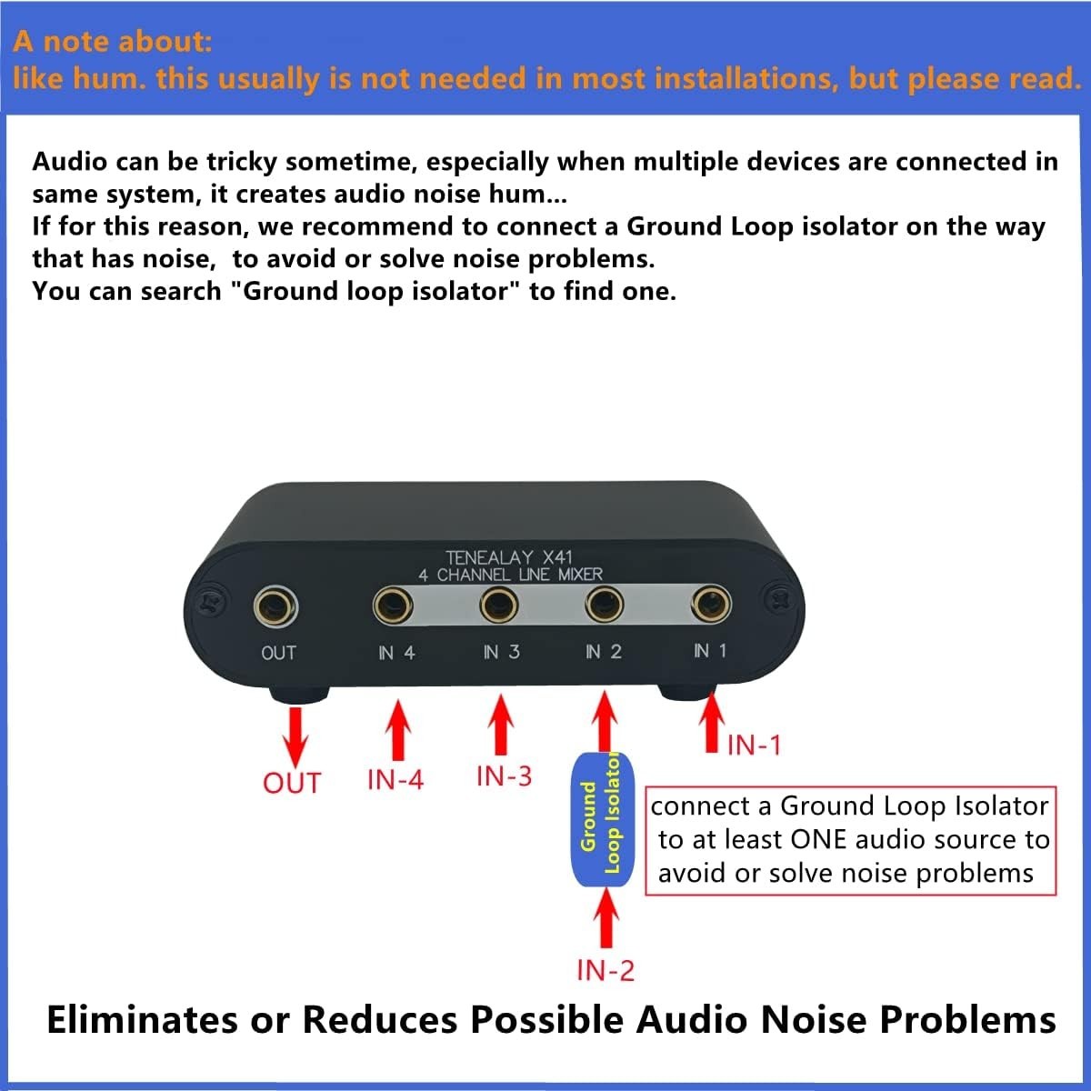 Mini 4-Channel Passive Mixer - Perfect for Connecting Multiple Audio Sources