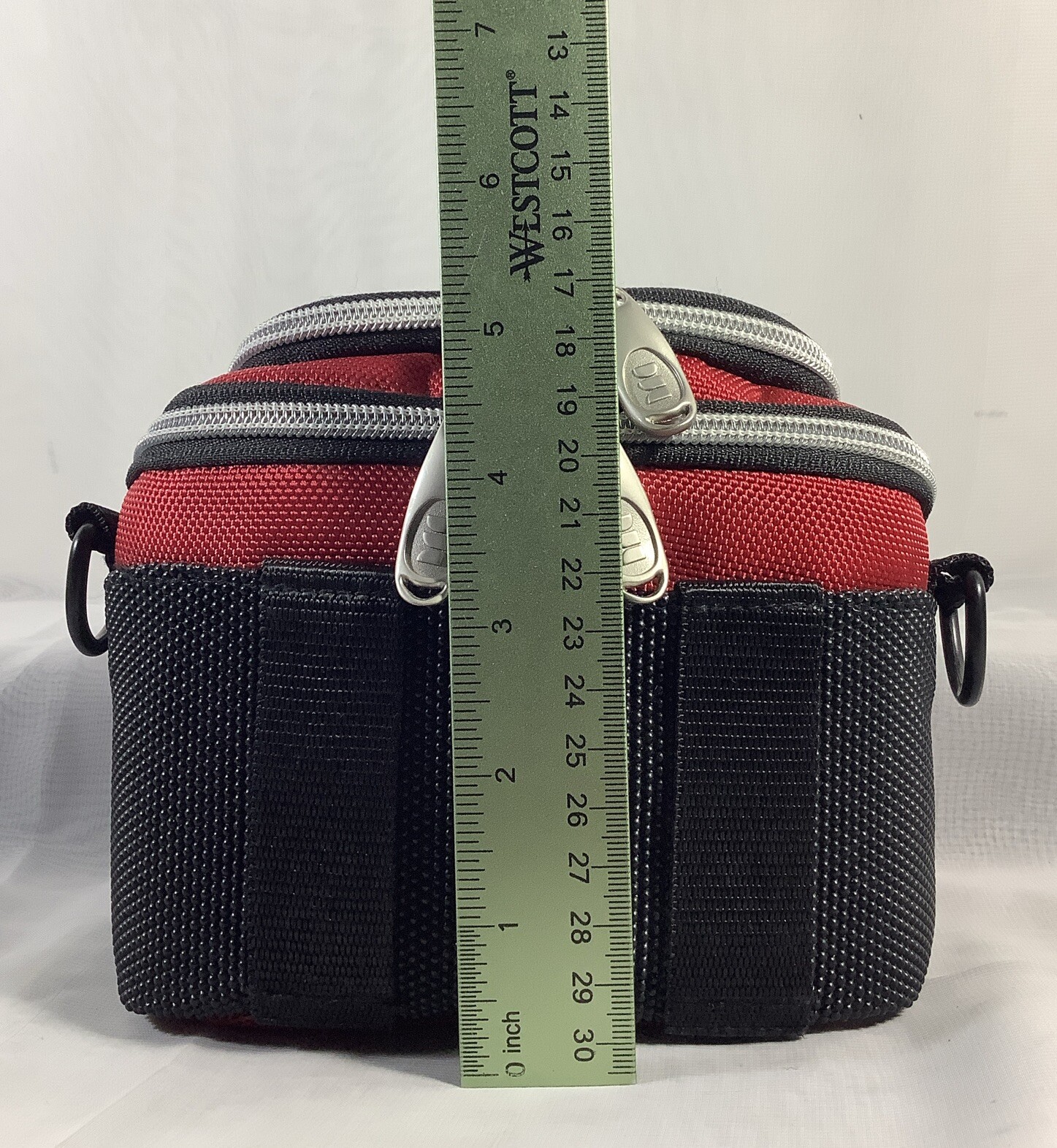 Monster Compact Camera Bag Case with Adjustable Shoulder Strap Black Red Silver