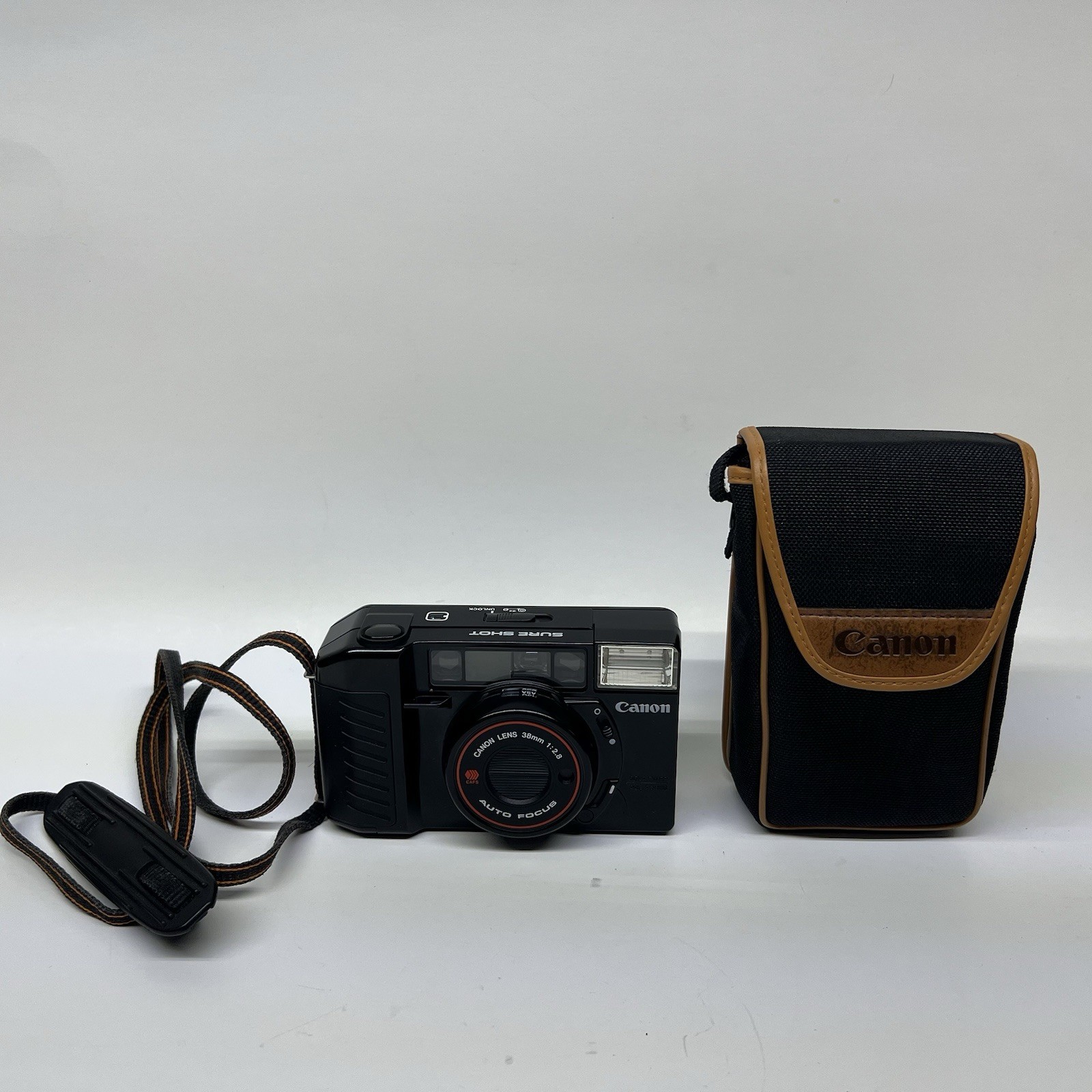 Canon SureShot 35mm Film Camera With Case - Japan - **FOR PARTS ONLY**