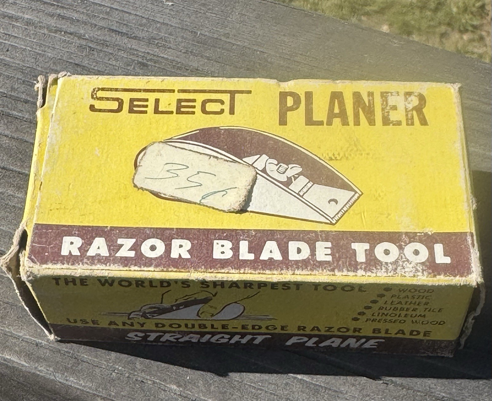 Vintage SELECT PLANER Glass Scraper W Bios & Razor Blades NOS