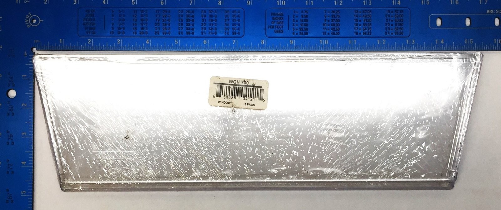 Unbranded Clear Plastic Window Front Pack (3pcs) WGH700 NOS