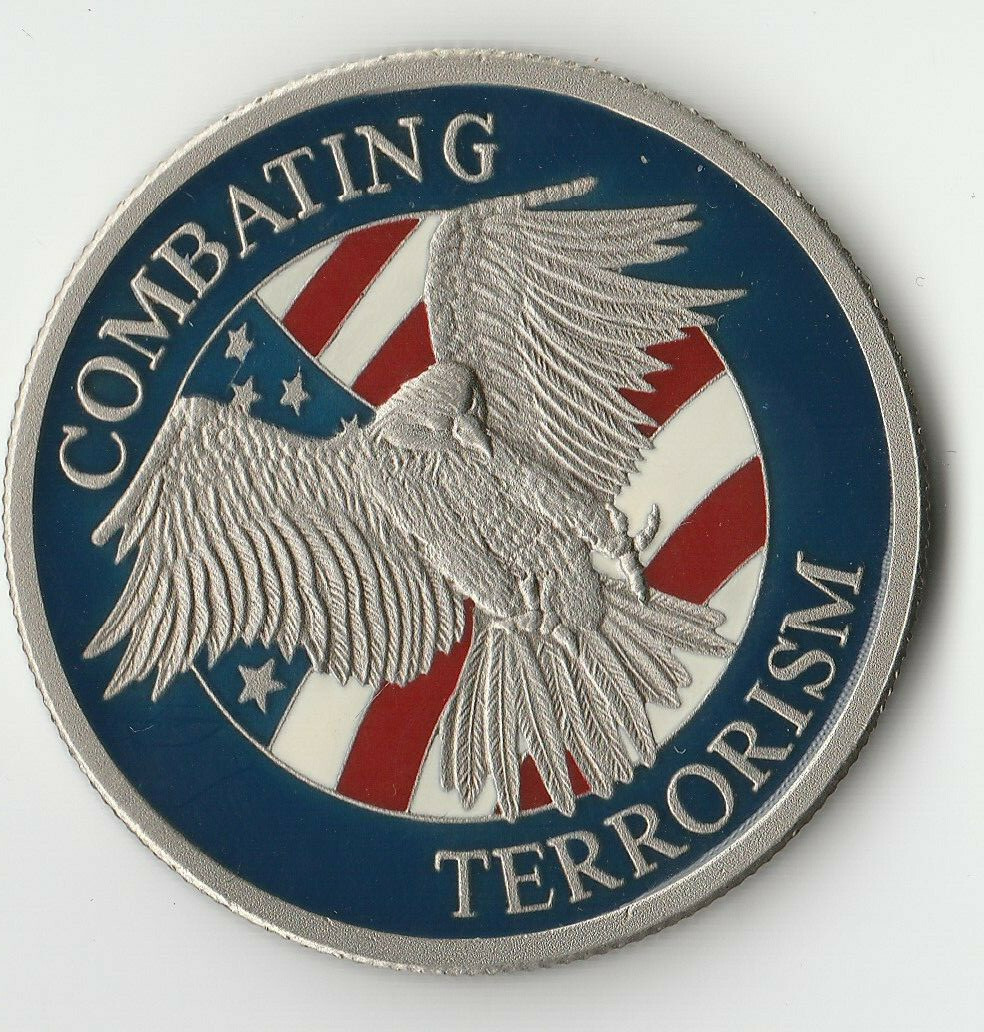 USAF 756th Airlift sq Combating Terrorism Challenge Coin 1.5"DIA BX8
