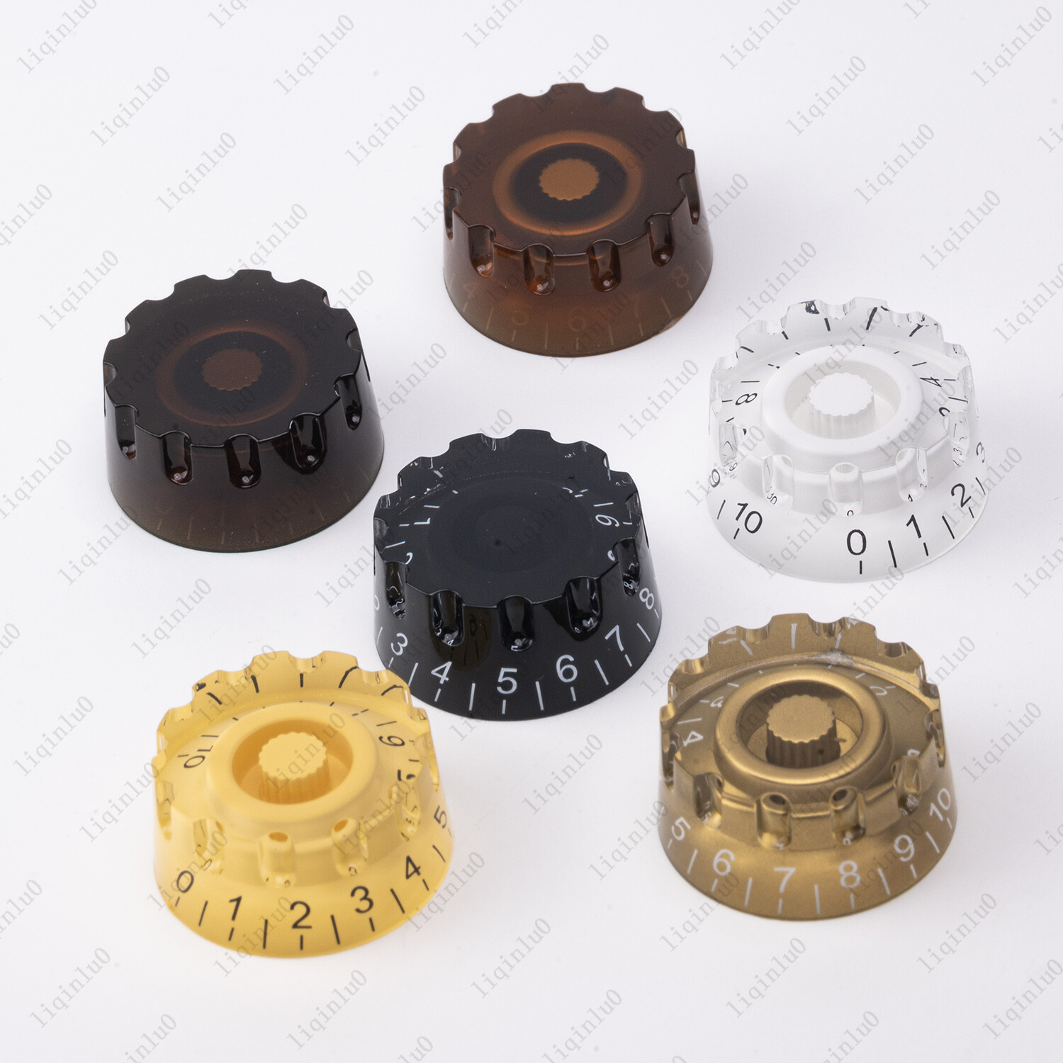 4 Pcs White LP Guitar Knurled Control Knobs Speed Metric Knob For Les Paul SG