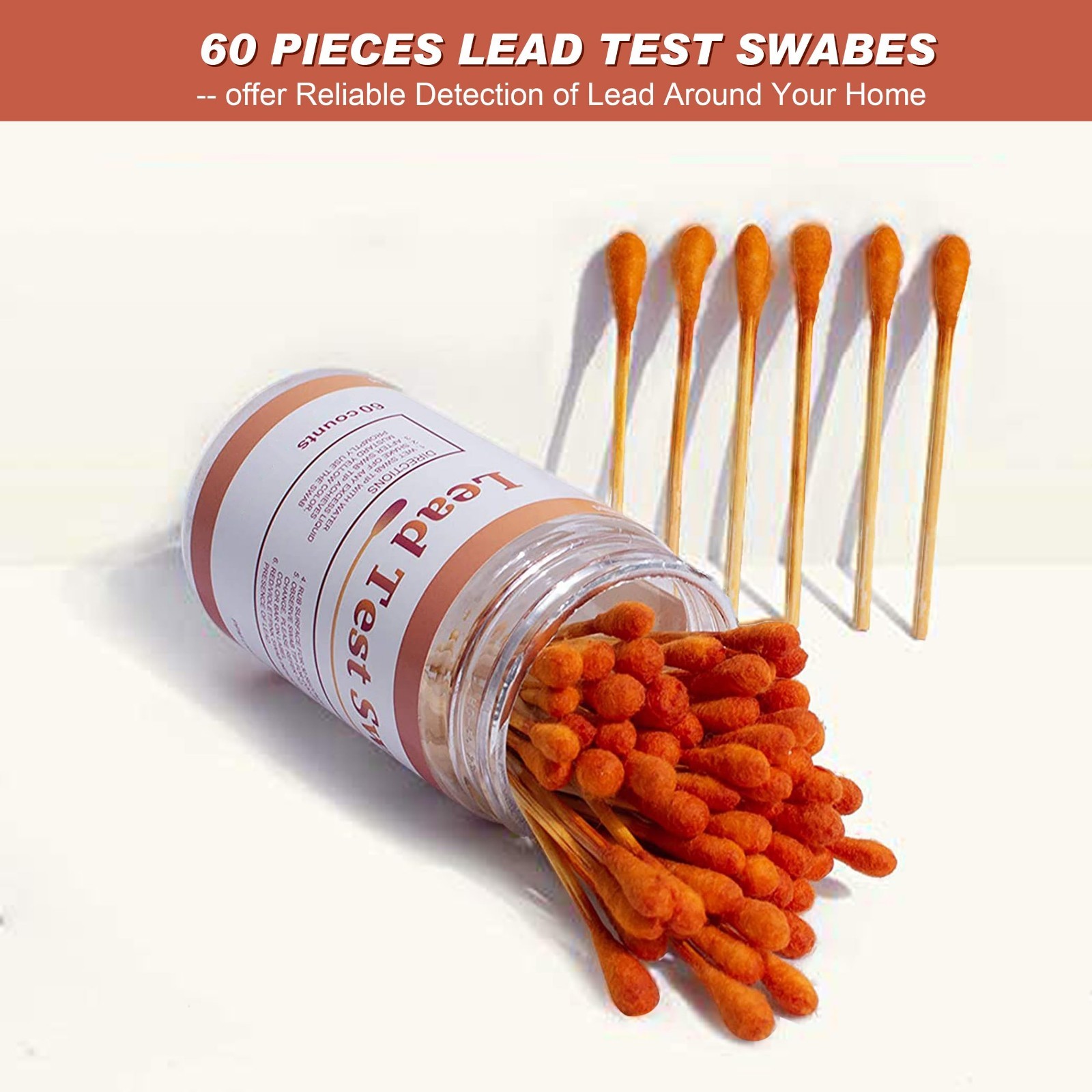 Lead Test Kit - 320 Rapid Testing Swabs, 30-Second Results, Home Use, All Surfac