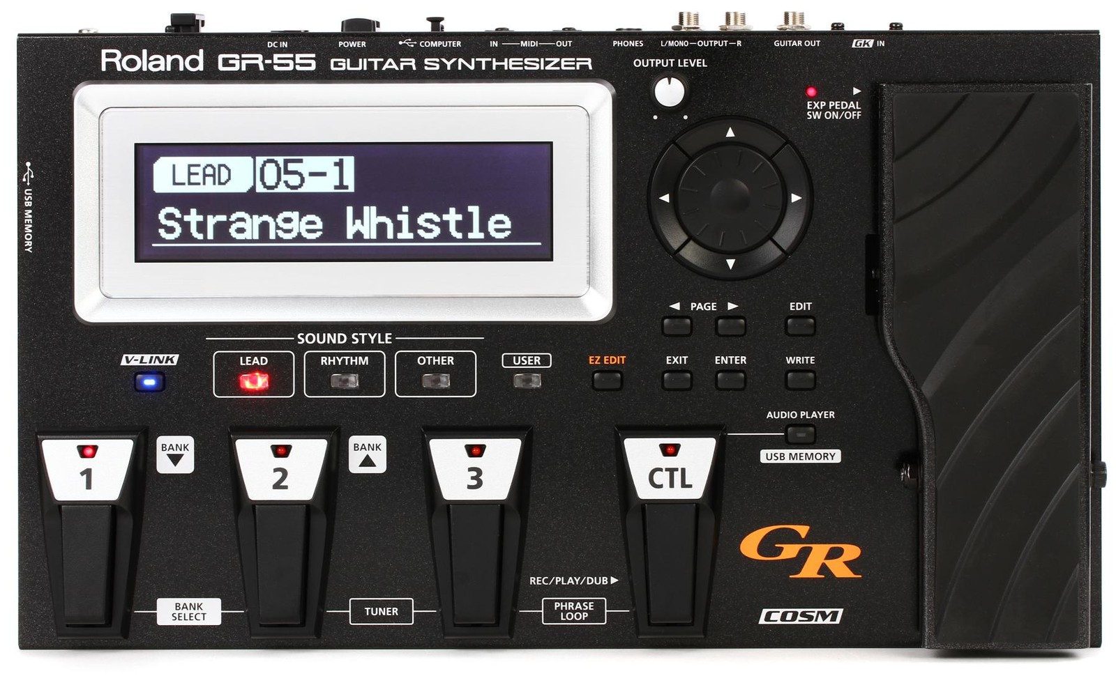 Roland GR-55 Guitar Synthesizer with GK-3 Pickup (2-pack) Bundle