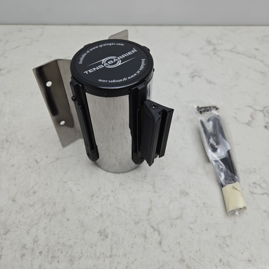 Tensabarrier Retractable Belt Barrier Caution Do Not Enter 7-1/2ft Plshd Chrome
