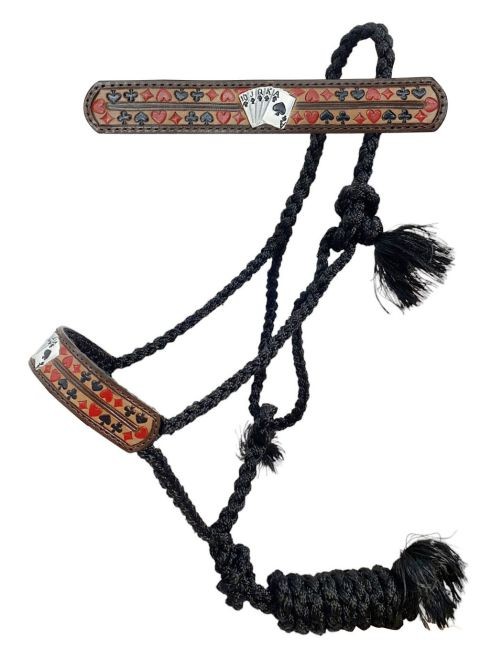 Showman "Royal Flush" Woven Nylon Mule Tape Halter