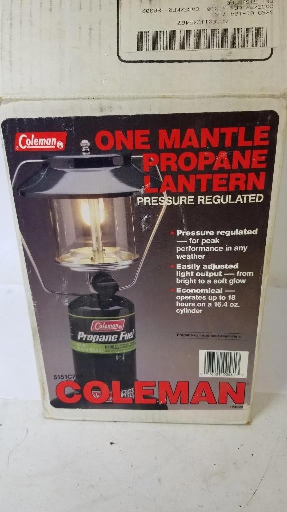 Vintage 1990s Coleman Propane Lantern 5151C700 NEVER USED