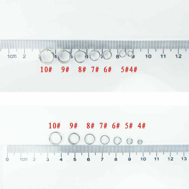 Wholesale 4~35mm Key Rings Chains Split Ring Hoop Metal Loop DIY Accessory 50pc