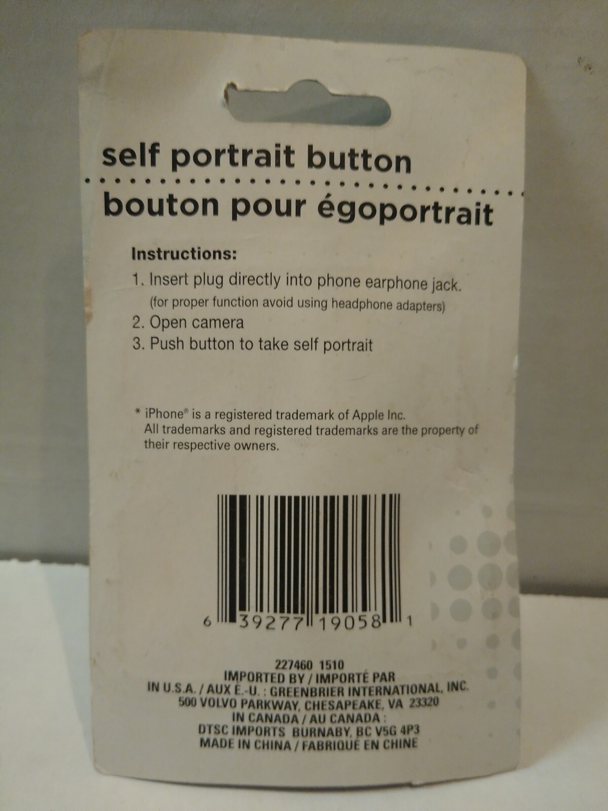 Cellphone self portrait button makes selfies easy blue iPhone & Android