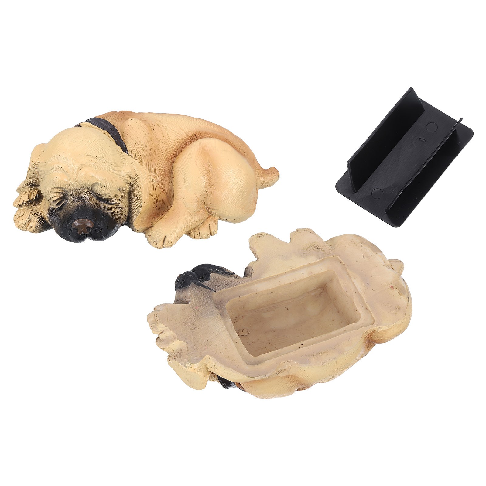 Hide A Key Outside, Faux Dog Outdoor Waterproof Key Hider, Beige