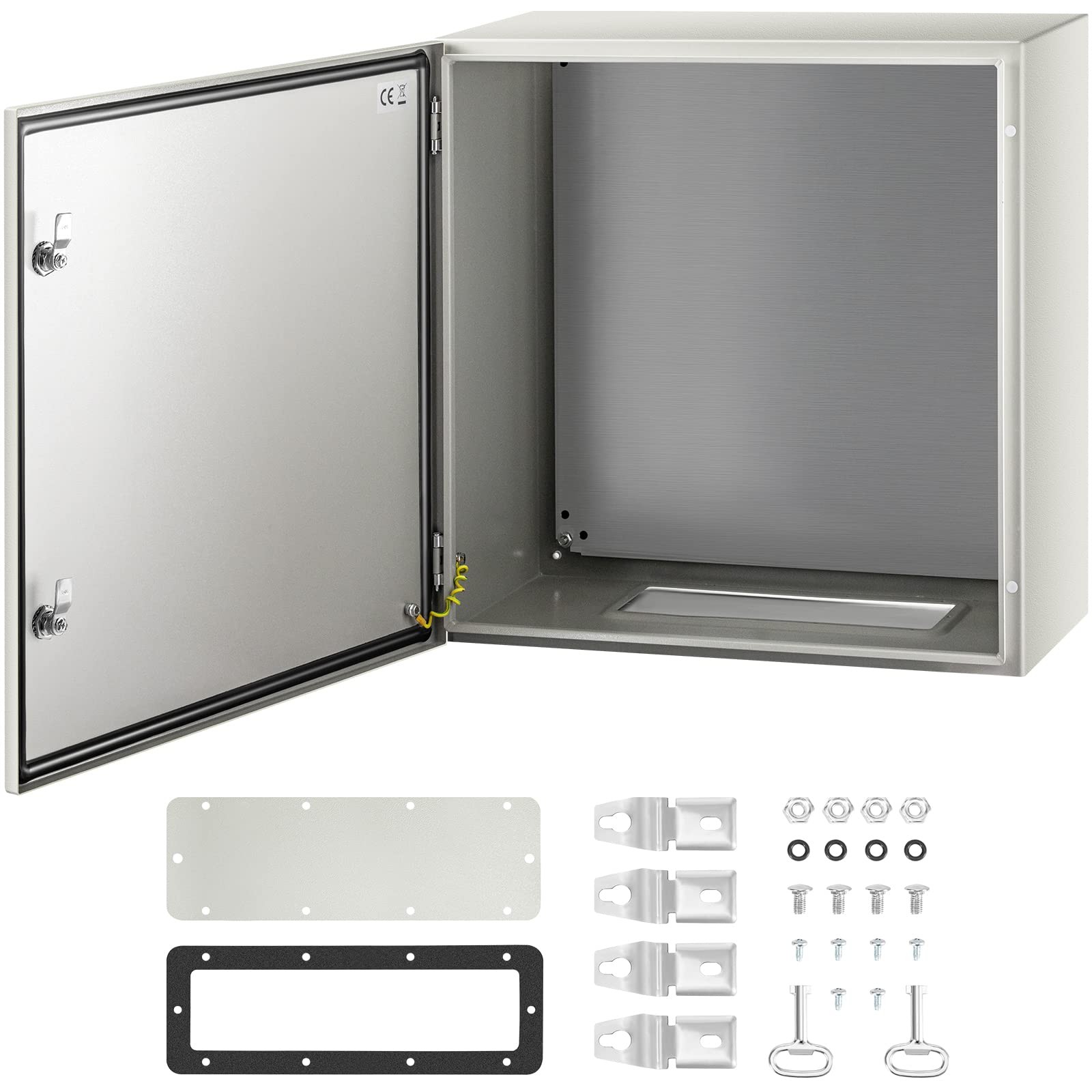 VEVOR NEMA Steel Enclosure, 24 x 24 x 12'' 4X 24 x 24 x 12, Grey
