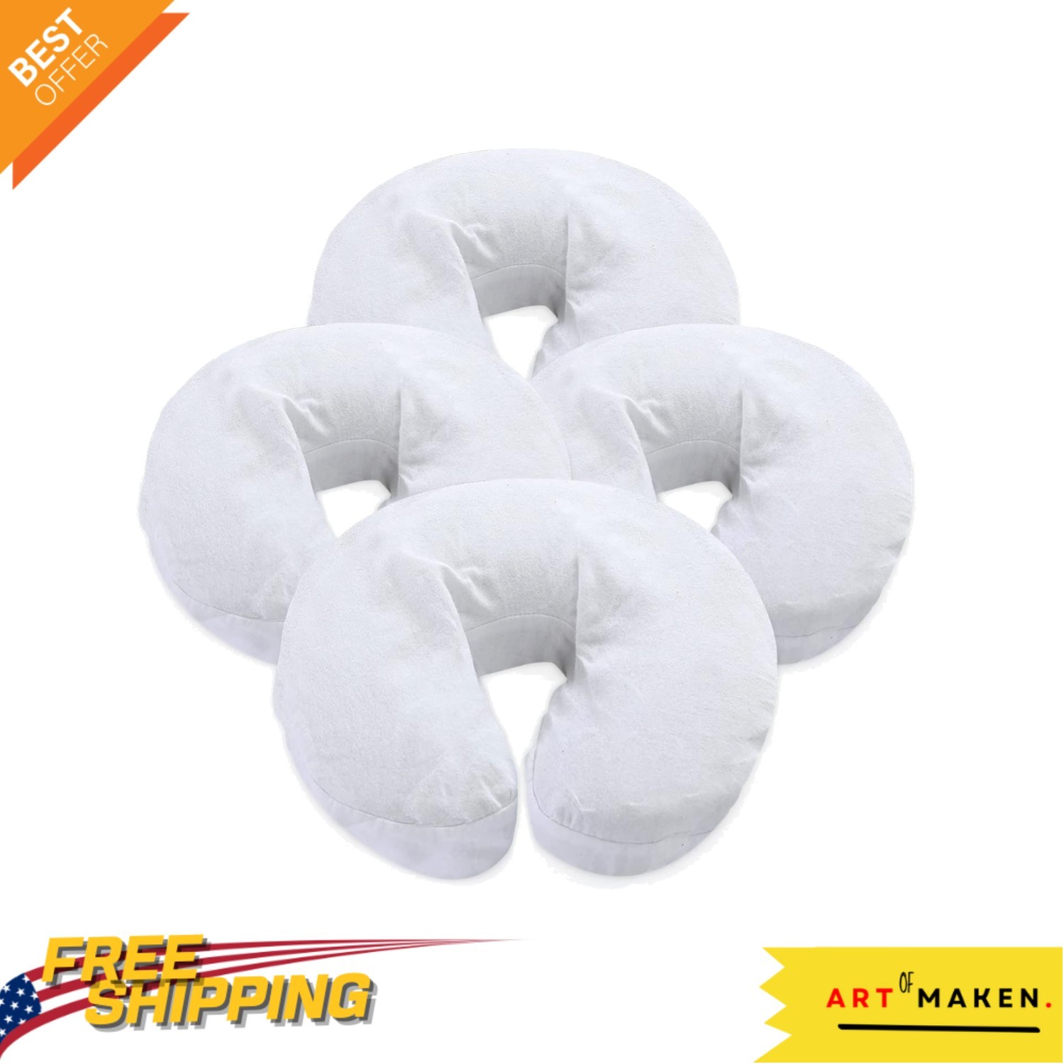 Pack of 4  100% Cotton Flannel Massage Table Covers - Extra Thick Comfort