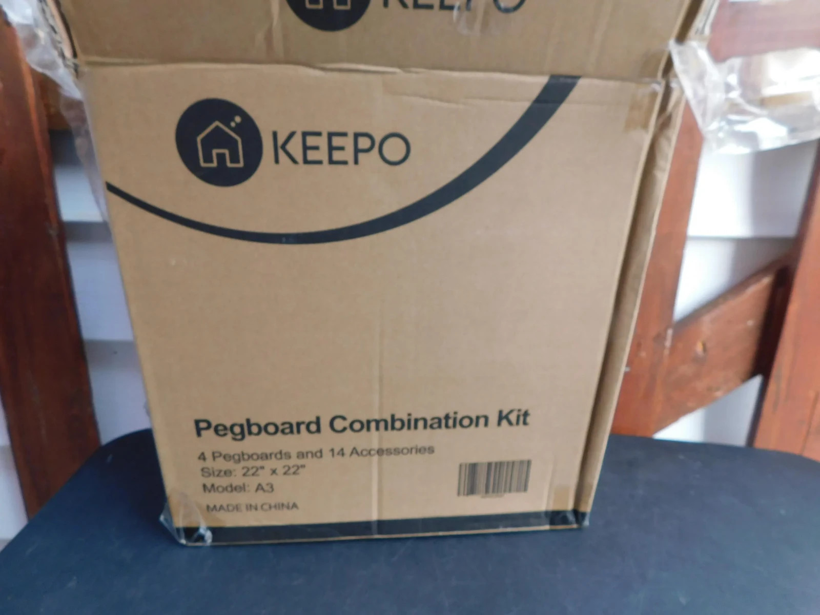 Keepo Pegboard Combination Kit 4 Pegboards 14 Accessories for Crafting, Garage,