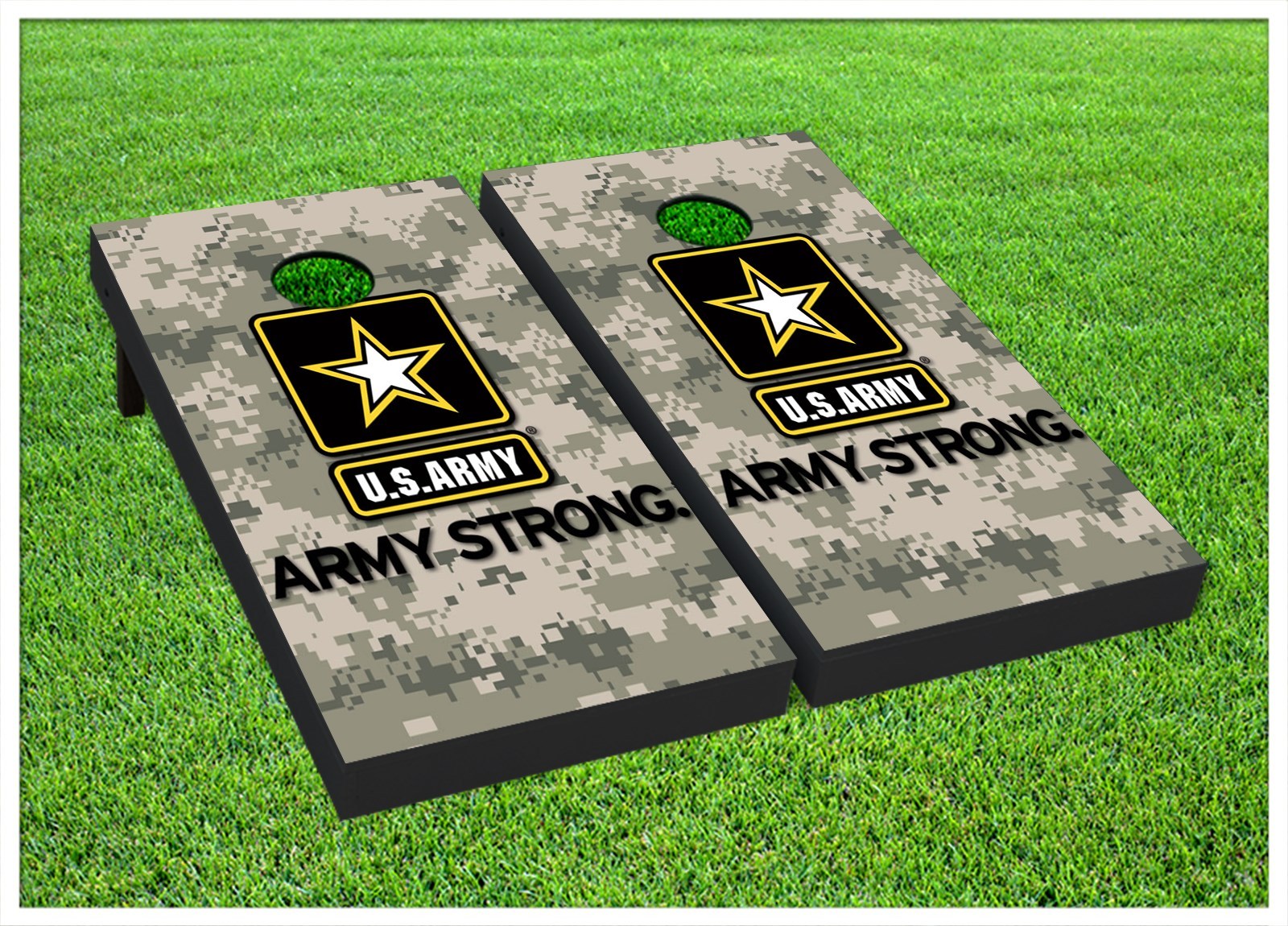 Cornhole Boards BEANBAG TOSS GAME U.S.Army Strong w Bags 2005
