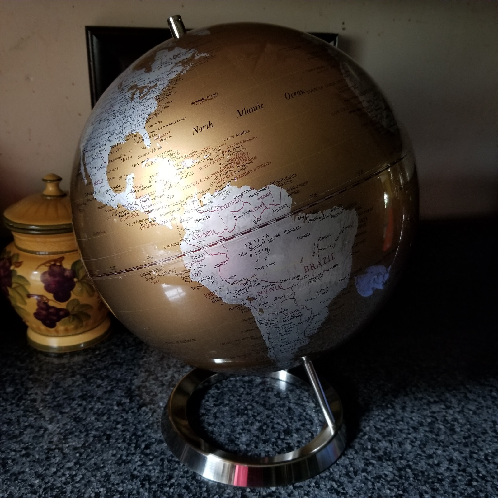 Globe Full Circle Vision in Almond Ocean By Atmosphere Globes