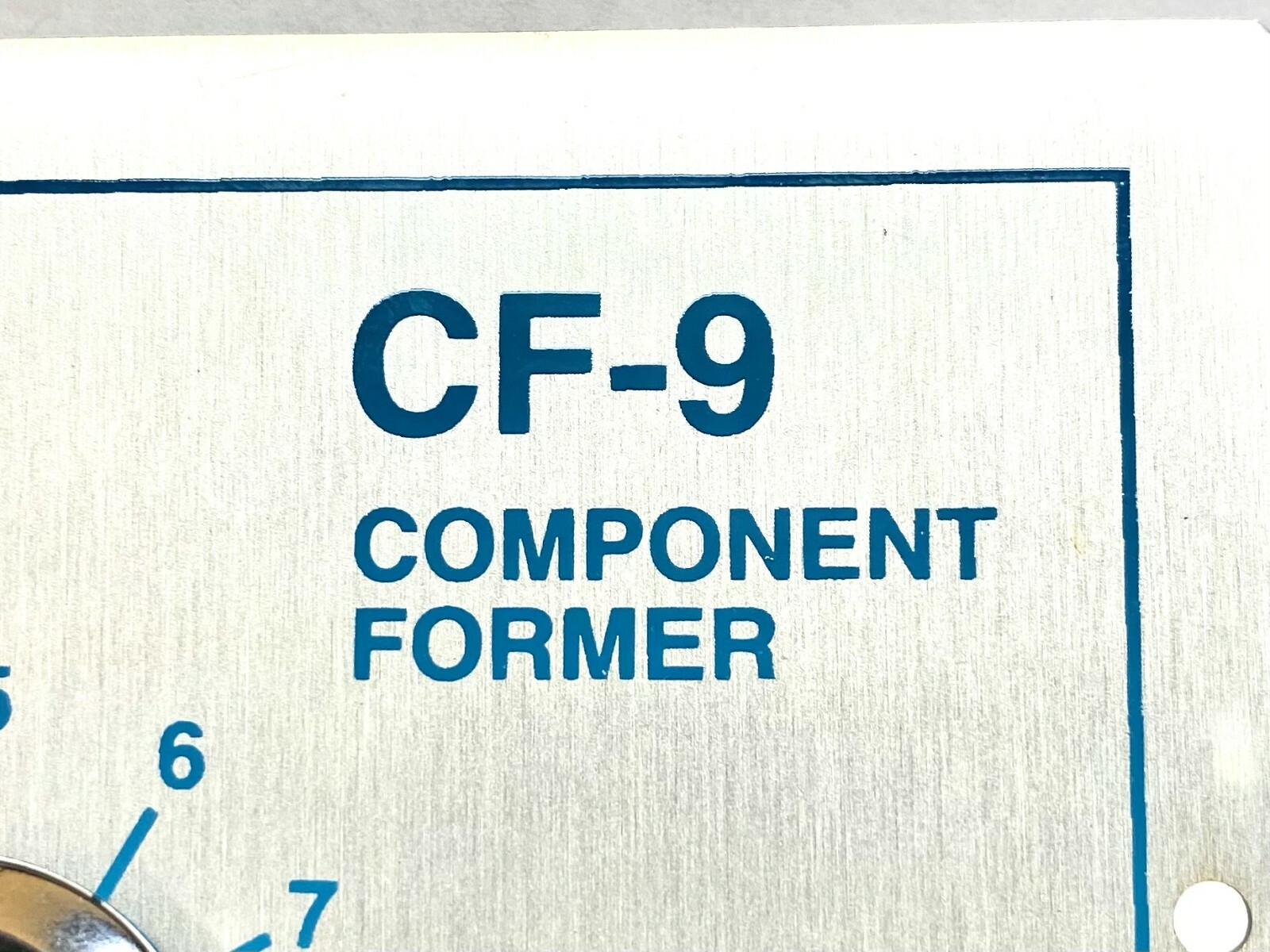 General Production Devices CF-9 Component Former Control Panel Face