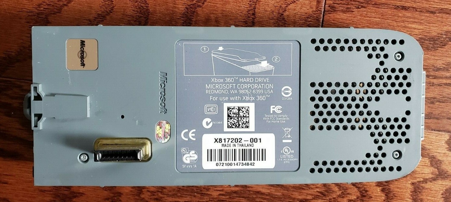 Microsoft Xbox 360 External Hard Drive X817202-001