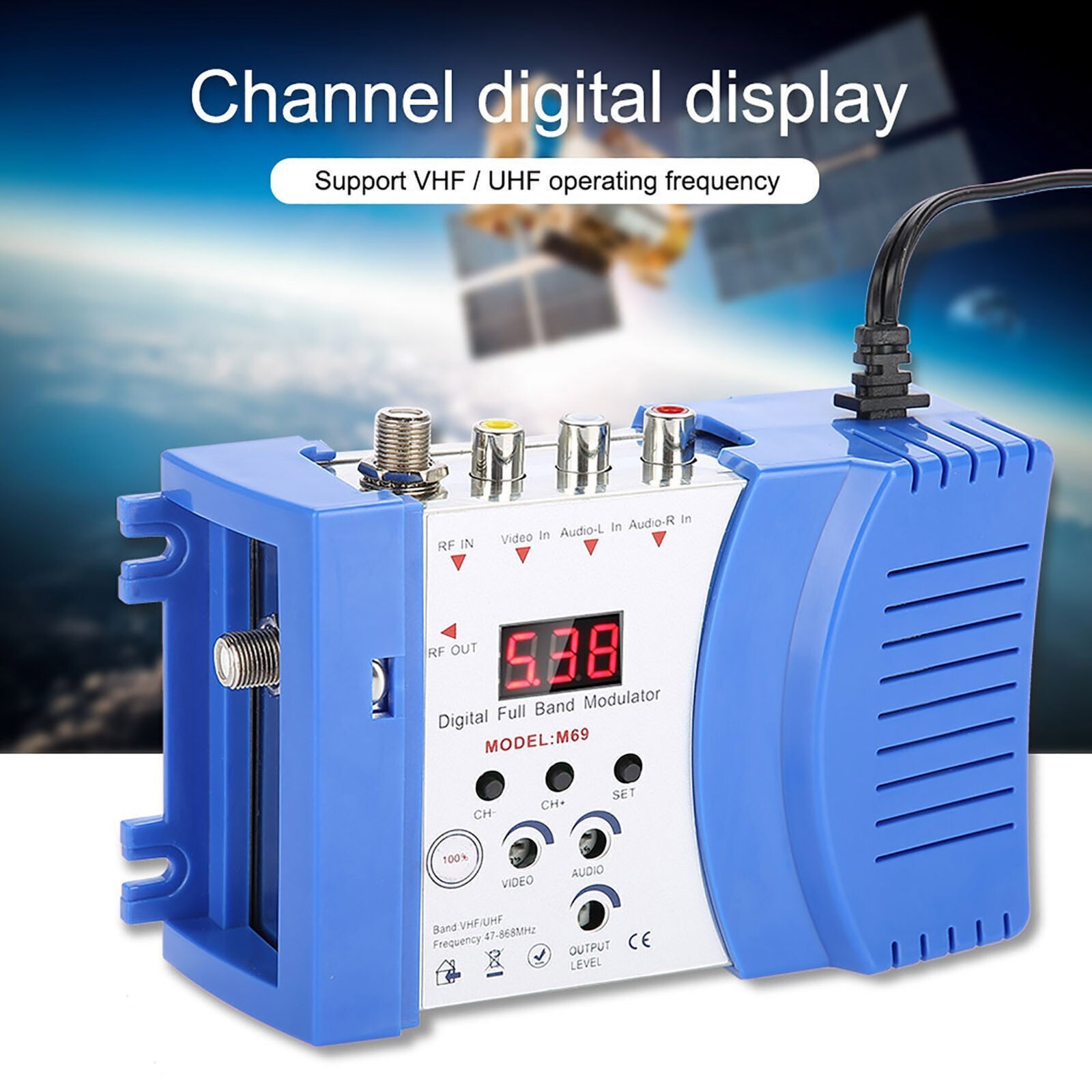 RF Modulator AVRF AVTV Converter VHF UHF 110V US
