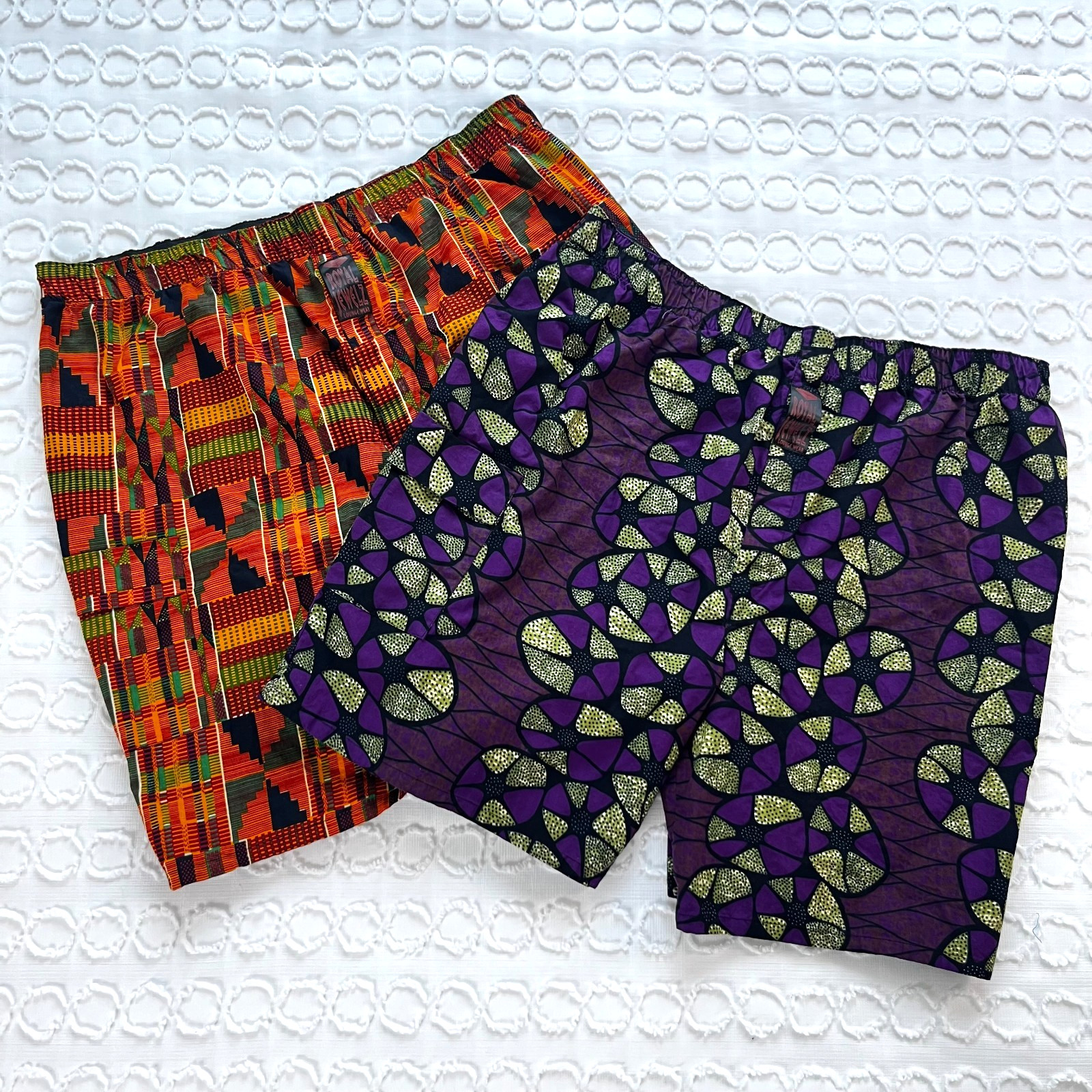Royal Jewelz Lounge Wear Shorts Men's 40/42 African Wax Print Bundle Ankara