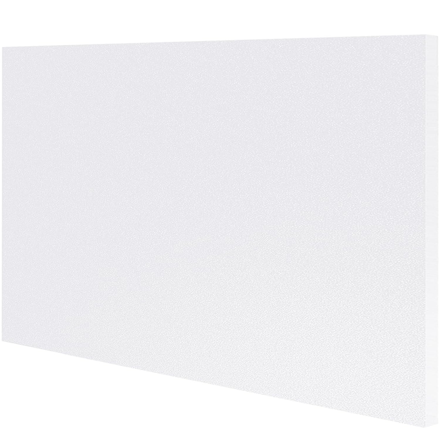 HDPE Plastic Sheet 1/2 Inch Thick 12" x 16", High Density Polyethylene Solid ...