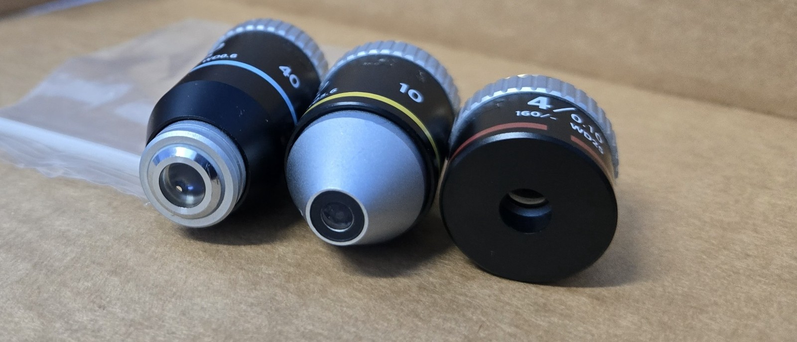 Nikon microscope Lens Objectives 4X / 10X / 40X (INV03-BINY001B)