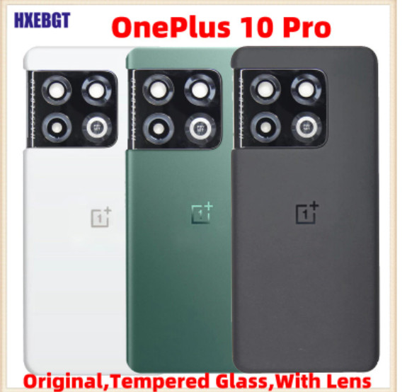 For OnePlus 10 Pro Back Cover 1+10Pro With Camera Glass Lens Rear Battery cover