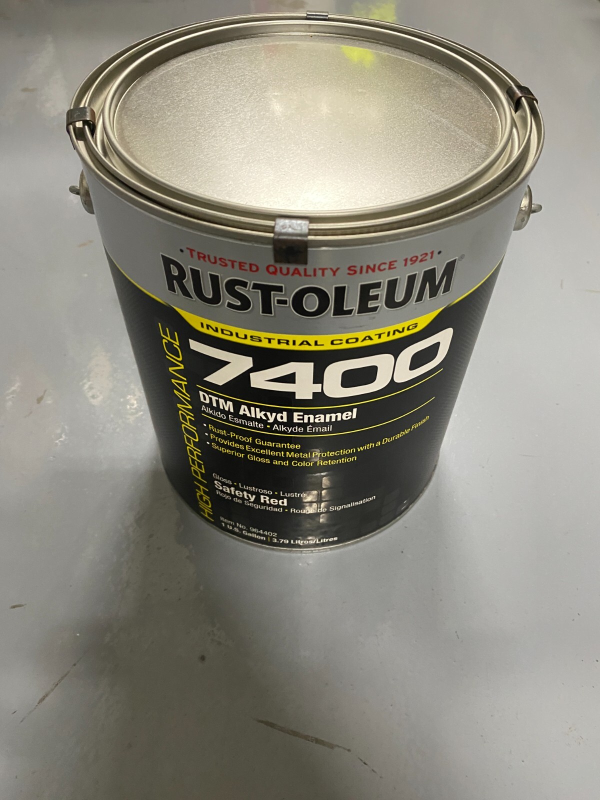 Rust-Oleum (964402) 7400 DTM Alkyd Enamel Safety Red One Gallon Can