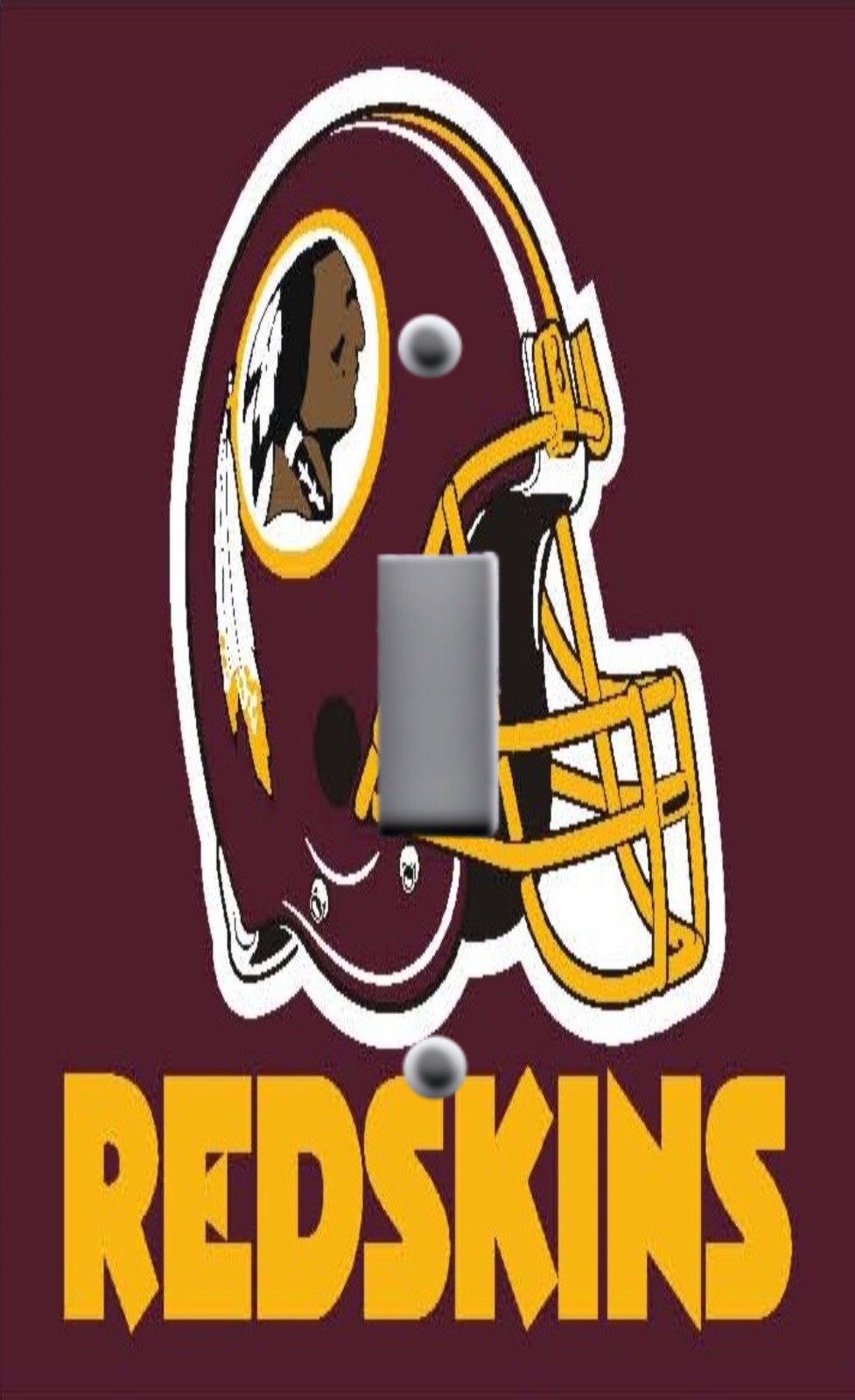 Light Switch Plate Cover with image of SPORTS LOGO WASHINGTON REDSKINS FOOTBALL