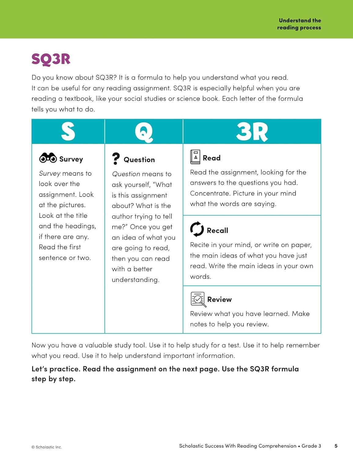 Scholastic Success with Reading Comprehension Grade 3 Workbook