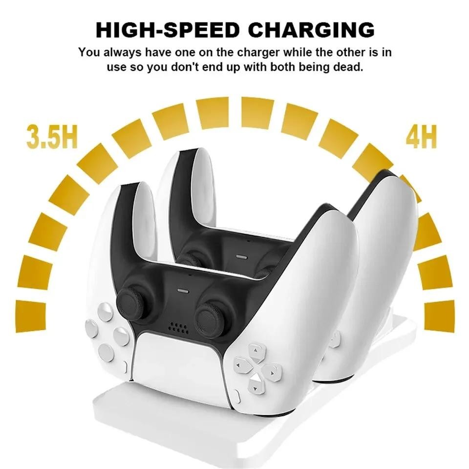 Dual Controller Charging Stand for Playstation 5 Controller Charger
