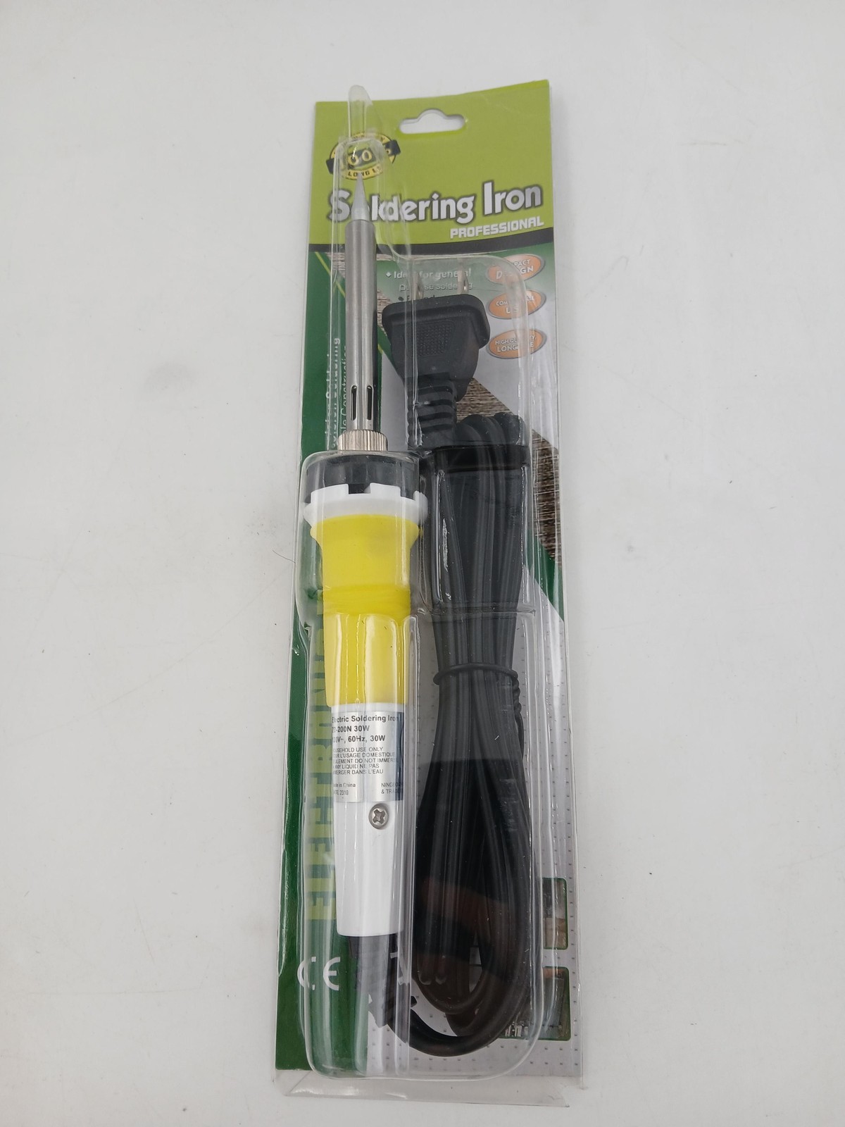 Aoyue ZD-200N Electric Soldering Iron Yellow 30W Corded Professional Tool