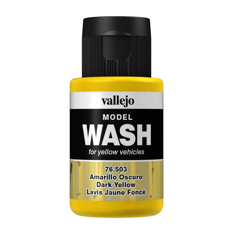 Vallejo Model Wash Dark Yellow For Vehicles 35Ml