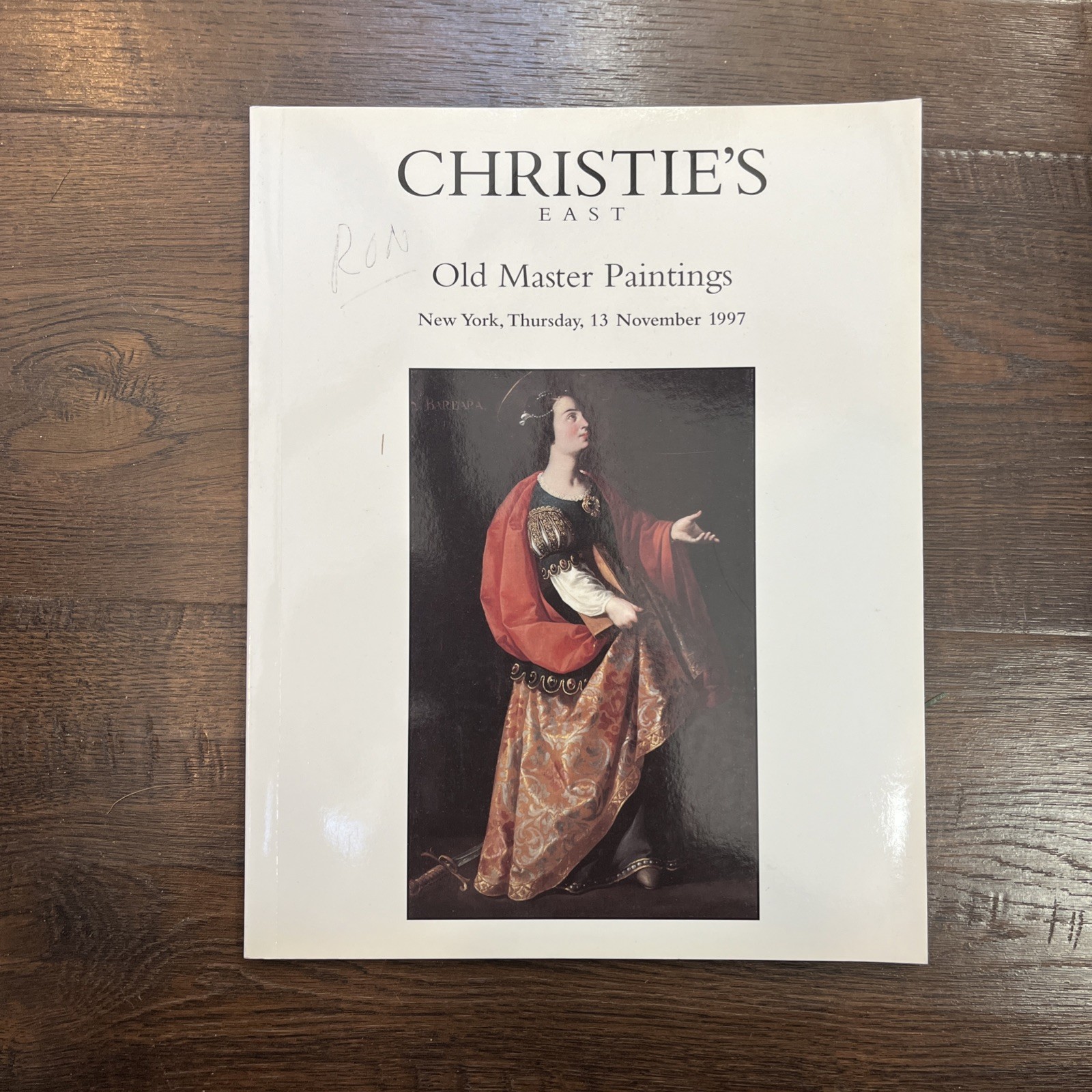 Christies East Old Master Painting a Catalogue; Nov 13, ‘97; Shiprm