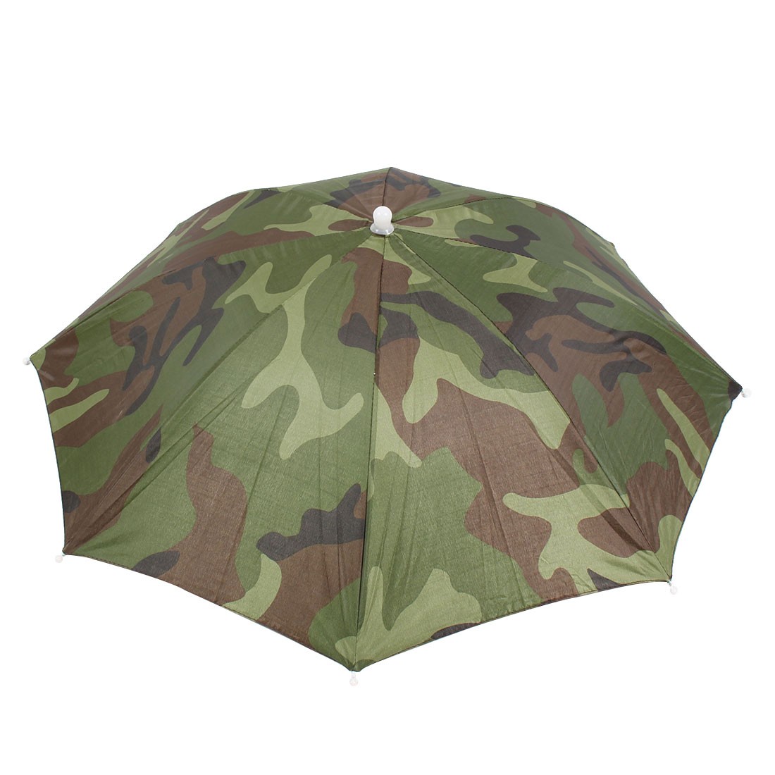 1PCS Elastic Headband Camouflage Pattern Sun Rain Umbrella Hat Cap
