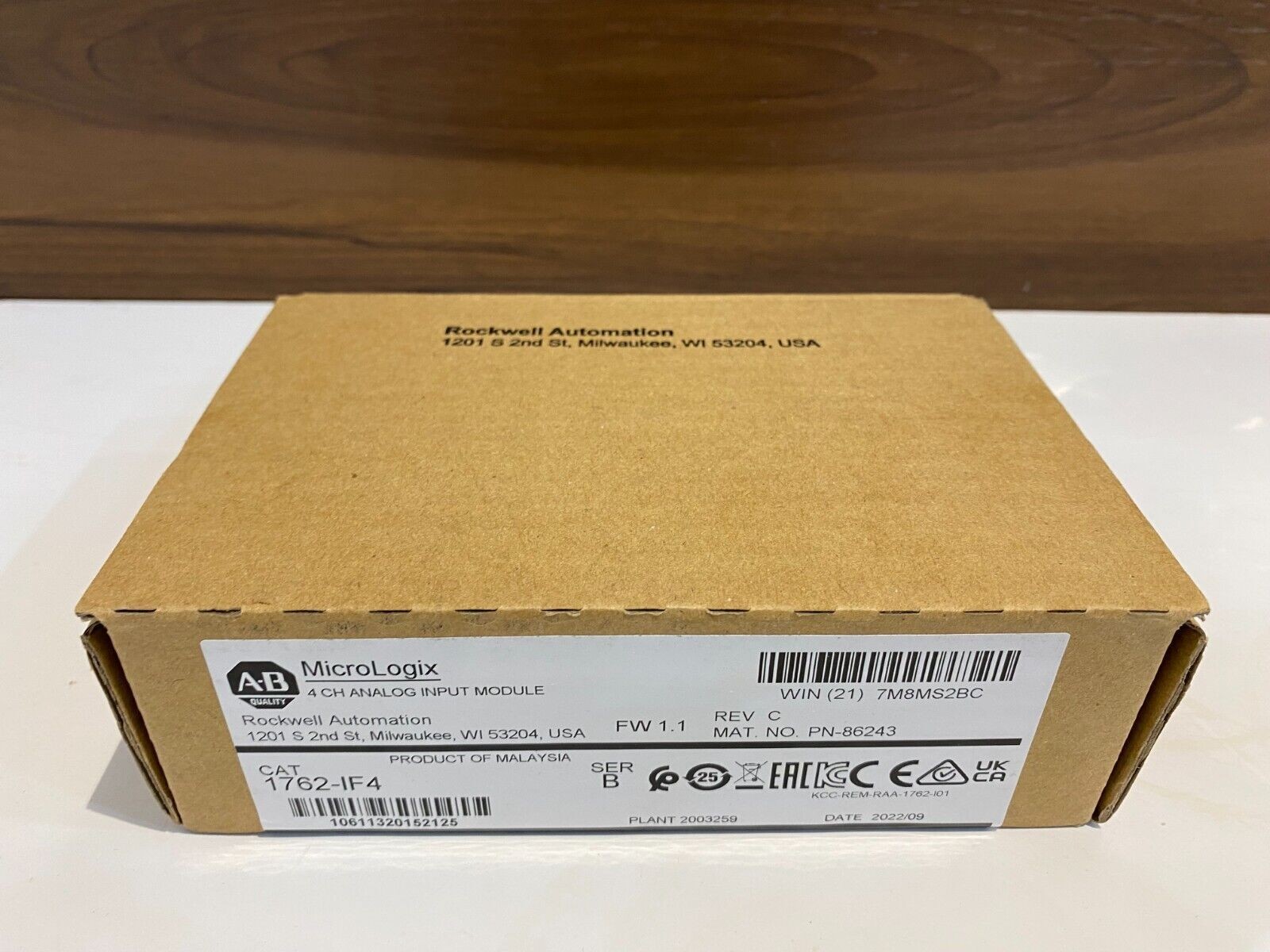 AB 1762-IF4 MicroLogix 4 CH Analog Input Module New Factory Sealed US