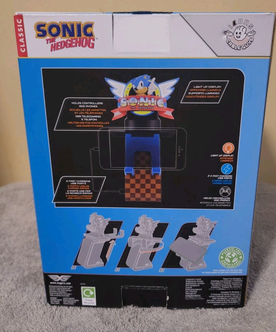 Cable Guys Sonic the Hedgehog Cable Guys Light Up Ikon Gaming Accessories Holder