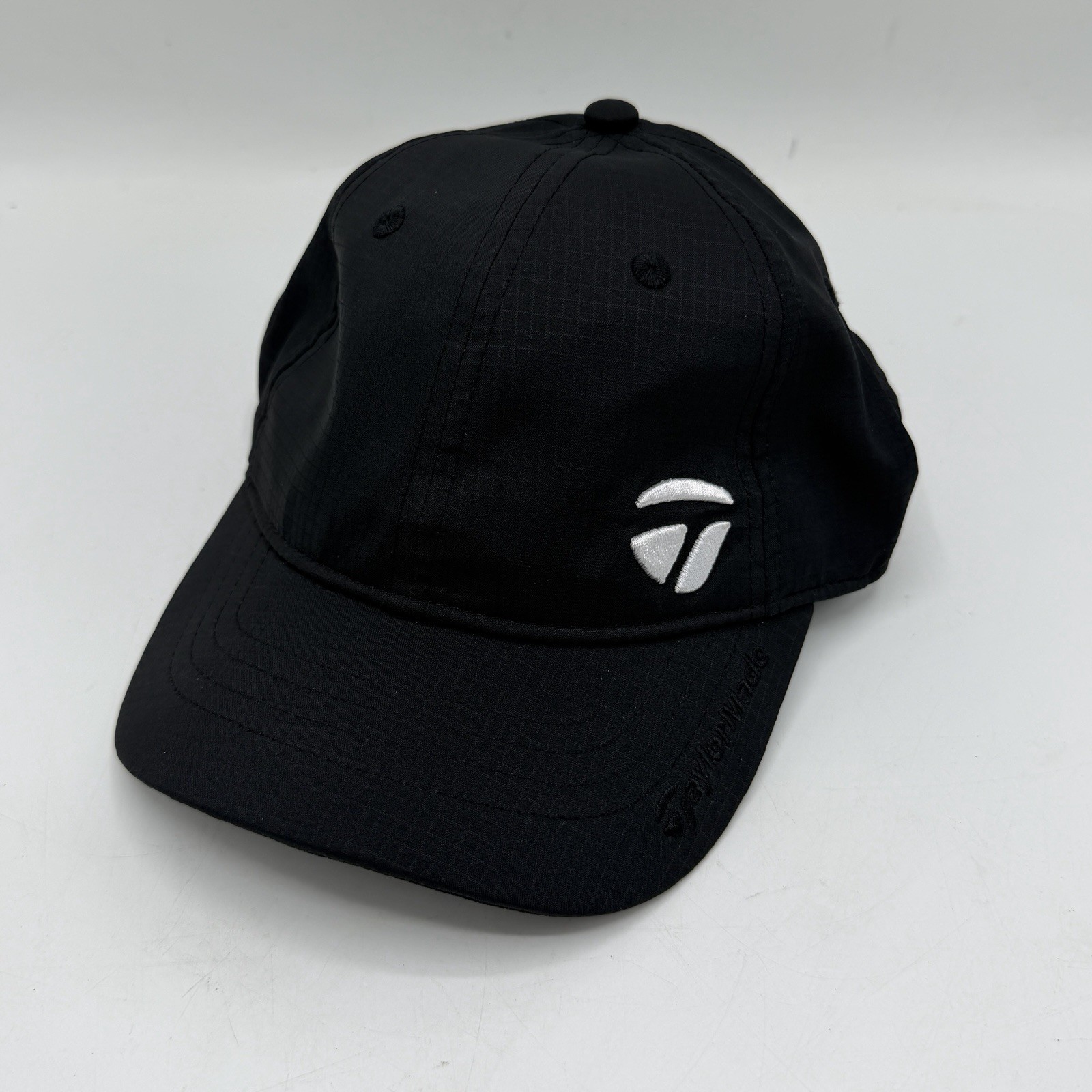 TaylorMade Nylon Hat Max Gear Adjustable Strapback Black On Black