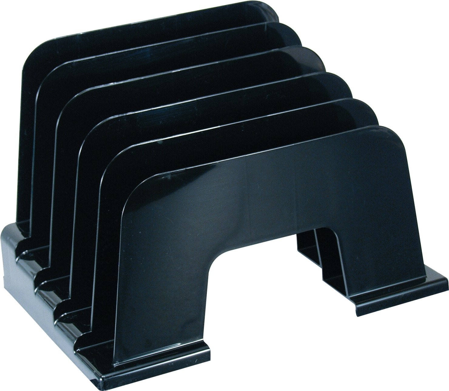 Incline Sorter, 5 Compartments, Black 21232
