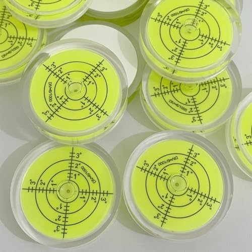 Bubble Spirit Level with Double Sided Adhesive Bottom, 40mm Circular Level Bubbl