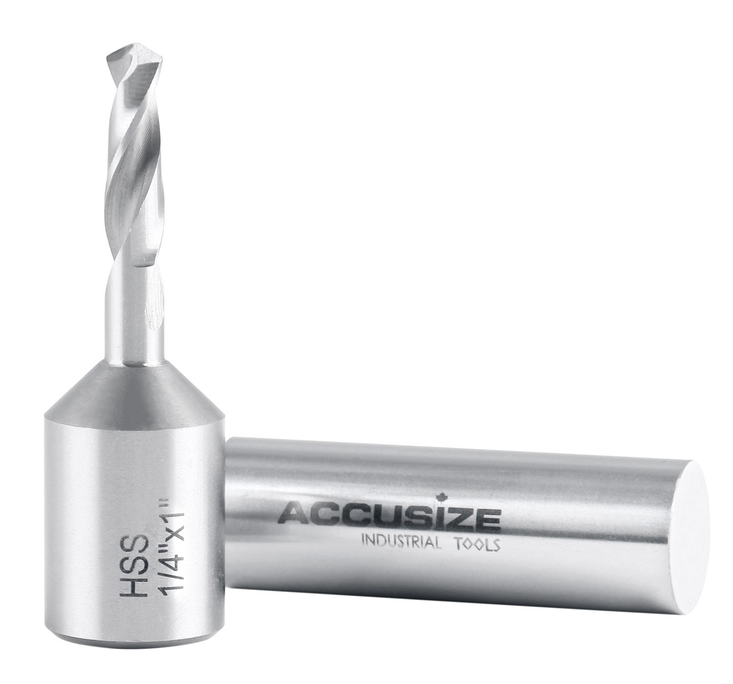 1/4" Drill Dia., 1" Cutting Depth HSS Fully Ground Drill with 3/4", Weldon Shank